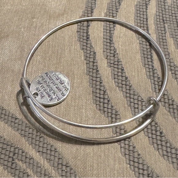 Chrome-plated Silver "Braver Than You Believe" Bracelet - Picture 3 of 7